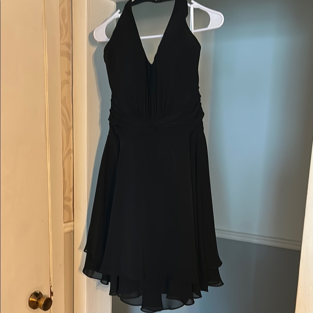 Elegant Black Halter Dress
